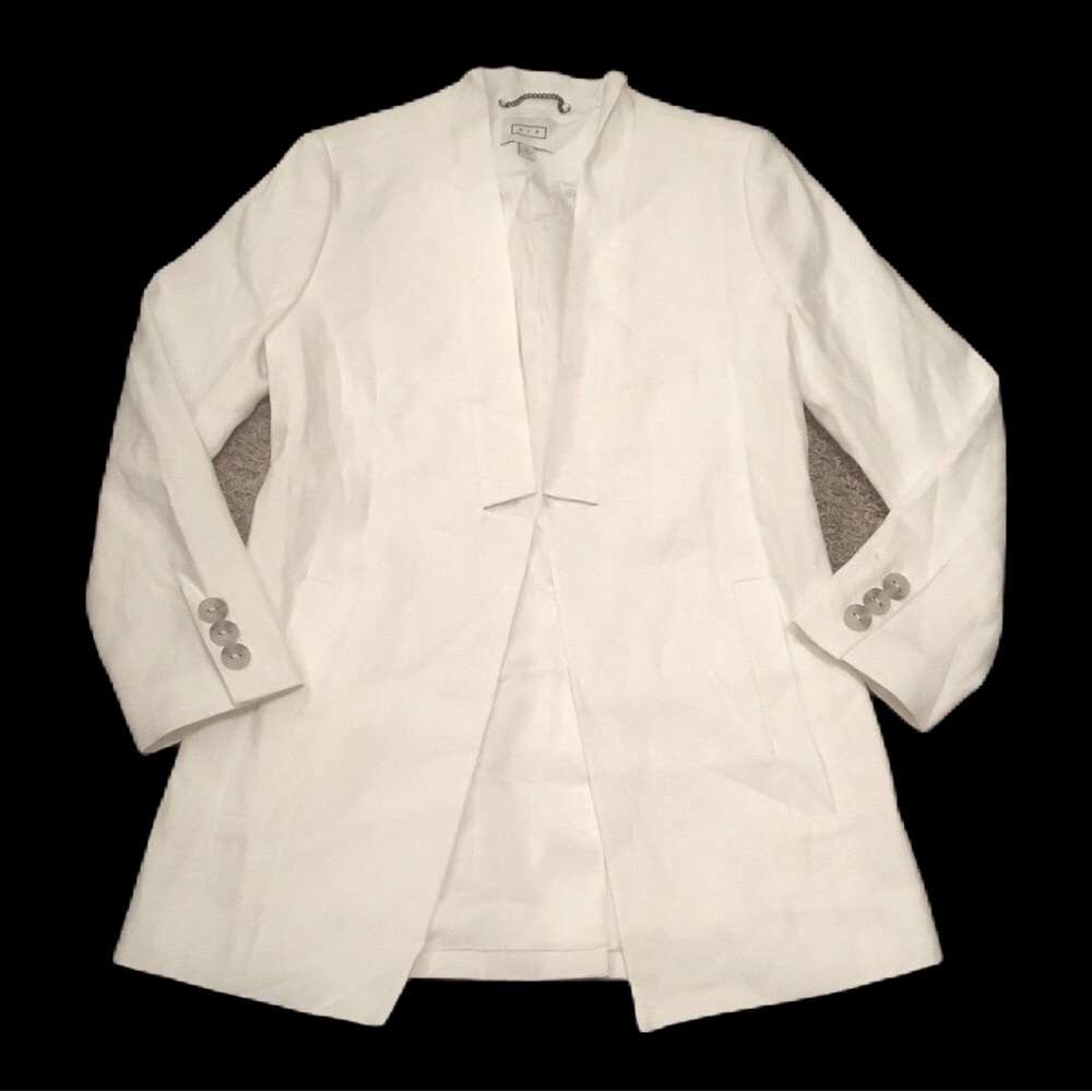 AYR White Longline Blazer
